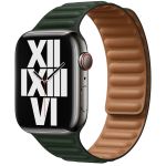 Apple Leather Link für die Apple Watch Series 1-9 / SE / Ultra (2) - 42/44/45/49 mm - Größe S/M - Sequoia Green