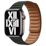 Apple Leather Link für die Apple Watch Series 1-9 / SE / Ultra (2) - 42/44/45/49 mm - Größe M/L - Sequoia Green
