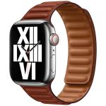 Apple Leather Link für die Apple Watch Series 1-9 / SE - 38/40/41 mm - Größe S/M - Umber