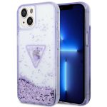 Guess Liquid Glitter Back Cover für das iPhone 14 - Violett