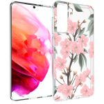 iMoshion Design Hülle Samsung Galaxy S21 FE - Blume - Rosa / Grün