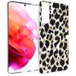 iMoshion Design Hülle für das Samsung Galaxy S21 FE - Leopard / Schwarz