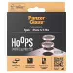 PanzerGlass Kameraprotektor Hoop Optic Rings für das iPhone 15 / 15 Plus - Pink