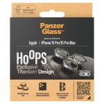 PanzerGlass Kameraprotektor Hoop Optic Rings für das iPhone 15 Pro / 15 Pro Max - Natural Titanium