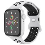 iMoshion Sportarmband⁺ für die Apple Watch Series 1-9 / SE / Ultra (2) - 42/44/45/49 mm - Größe M/L - Pure Platinum & Black