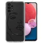 iMoshion Design Hülle für das Samsung Galaxy A13 (4G) - Line Art Woman White