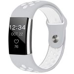iMoshion Silikonband Sport für das Fitbit Charge 2 - Grau / Weiß