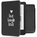 iMoshion Design Slim Hard Case Sleepcover für das Kobo Clara 2E / Tolino Shine 4 - Live Laugh Love