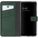 Selencia Echtleder Klapphülle für das Samsung Galaxy A22 (5G) - Grün