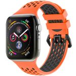 iMoshion Silikonsportarmband Buckle für das Apple Watch Series 1-9 / SE - 38/40/41mm - Orange / Schwarz