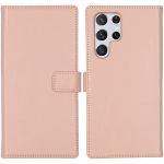 Selencia Echtleder Klapphülle für das Samsung Galaxy S22 Ultra - Dusty Pink
