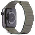 Decoded Magnet Strap echtes Lederband für Apple Watch Series 1-9 / SE / Ultra (2) - 42/44/45/49 mm - Olive