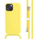 iMoshion Silikonhülle mit Band für das iPhone 13 Mini - Gelb