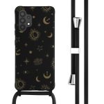 iMoshion Silikonhülle design mit Band für das Samsung Galaxy A32 (4G) - Sky Black