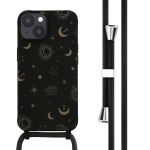 iMoshion Silikonhülle design mit Band für das iPhone 14 - Sky Black
