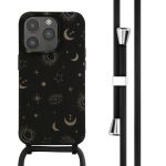 iMoshion Silikonhülle design mit Band für das iPhone 14 Pro - Sky Black