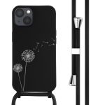 iMoshion Silikonhülle design mit Band für das iPhone 13 - Dandelion Black