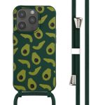 iMoshion Silikonhülle design mit Band für das iPhone 14 Pro - Avocado Green