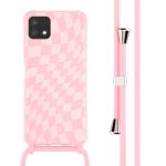 iMoshion Silikonhülle design mit Band für das Samsung Galaxy A22 (5G) - Retro Pink