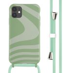 iMoshion Silikonhülle design mit Band für das iPhone 11 - Retro Green