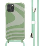 iMoshion Silikonhülle design mit Band für das iPhone 11 Pro - Retro Green
