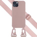 Selencia Silikonhülle mit abnehmbarem Band für das iPhone 13 - Sand Pink