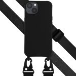 Selencia Silikonhülle mit abnehmbarem Band für das iPhone 13 - Schwarz