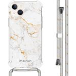 iMoshion Design Hülle mit Band für das iPhone 14 - White Marble