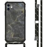 iMoshion Design Hülle mit Band für das iPhone 11 - Black Marble