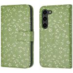 iMoshion ﻿Design Klapphülle für das Samsung Galaxy S23 - Green Flowers