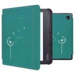 iMoshion Design Slim Hard Case Sleepcover Klapphülle mit Stand für das Kobo Libra 2 / Tolino Vision 6 - Green Dandelion