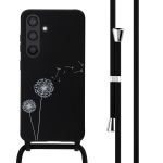iMoshion Silikonhülle design mit Band für das Samsung Galaxy S24 - Dandelion Black