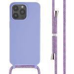 iMoshion Silikonhülle mit Band für das iPhone 15 Pro Max - Violett