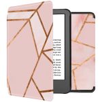 iMoshion Design Slim Hard Case Sleepcover Klapphülle für das Amazon Kindle (2022) 11th gen - Pink Graphic