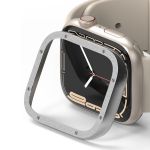 Ringke Bezel Styling für die Apple Watch Series 7 / 8 / 9 - 41 mm - Hairline Bolts Silver