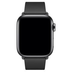 Apple Leather Band Buckle für Apple Watch Series 1-7 / SE - 40mm - Schwarz