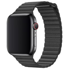 Apple ﻿Lederarmband M für Apple Watch Series 1-8 / SE / Ultra - 42/44/45/49 mm - Schwarz