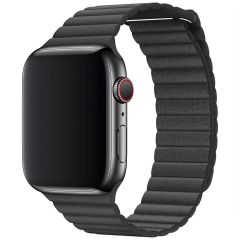 Apple ﻿Lederarmband L für Apple Watch Series 1-8 / SE / Ultra - 42/44/45/49 mm - Schwarz