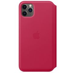 Apple Leather Folio Book Case iPhone 11 Pro Max - Raspberry