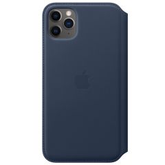 Apple Leather Folio Book Case iPhone 11 Pro Max - Deep Sea Blue