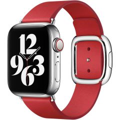 Apple Leather Band Buckle M für Apple Watch Series 1-8 / SE - 38/40/41 mm - Scarlet Red