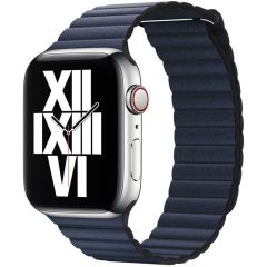 Apple ﻿Lederarmband L für Apple Watch Series 1-8 / SE / Ultra - 42/44/45/49 mm - Diver Blue