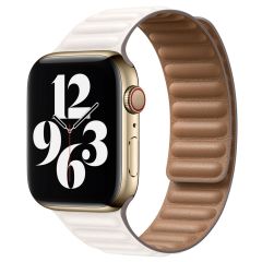 Apple Leather Link für die Apple Watch Series 1-9 / SE / Ultra (2) - 42/44/45/49 mm - Größe L - Chalk