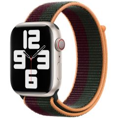 Apple Sport Loop Band für die Apple Watch Series 1-9 / SE - 38/40/41 mm - Dark Cherry/Forest Green