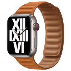Apple Leather Link für die Apple Watch Series 1-9 / SE - 38/40/41 mm - Größe M/L - Golden Brown