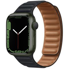 Apple Leather Link für die Apple Watch Series 1-9 / SE - 38/40/41 mm - Große S/M - Midnight