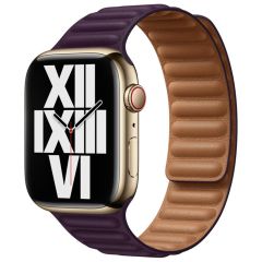 Apple Leather Link für die Apple Watch Series 1-9 / SE / Ultra (2) - 42/44/45/49 mm - Größe S/M - Dark Cherry