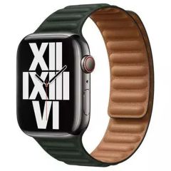 Apple Leather Link M/L für Apple Watch Series 1-9 / SE / Ultra (2) - 42/44/45/49 mm - Sequoia Green
