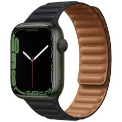 Apple Leather Link für die Apple Watch Series 1-9 / SE / Ultra (2) - 42/44/45/49 mm - Große M/L - Midnight