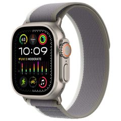 Apple Trail Loop Band für das Apple Watch Series 1-9 / SE / Ultra (2) - 42/44/45/49 mm - Größe S/M - Grün / Grau
